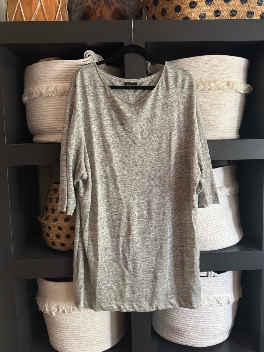By Malene Birger Light Heather Gray Knit Top
